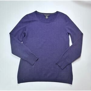 Banana Republic Extra Fine Merino Wool Sweater Purple Long Sleeve Size M
